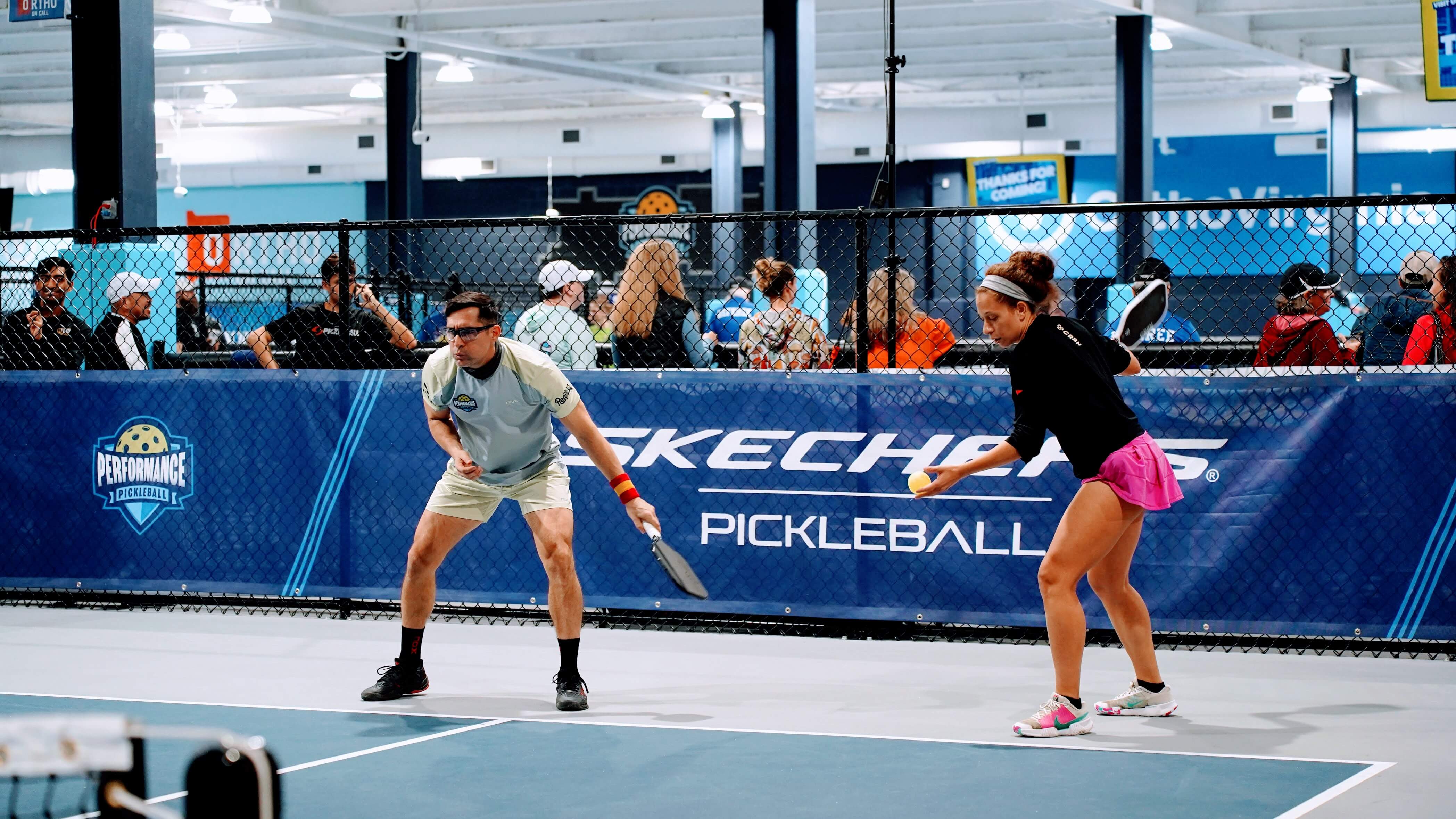 Competitive Mixed Doubles Tournament - Professional pickleball with engaged spectators